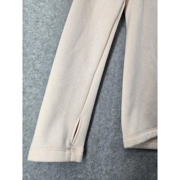 Apana Womens Fleece Lined Sweater Size XS Pink Asymmetrical Zip Mock Neck - Picture 4 of 7